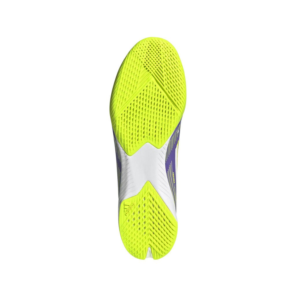 adidas F50 League Indoor Soccer Shoes Purple White Lemon