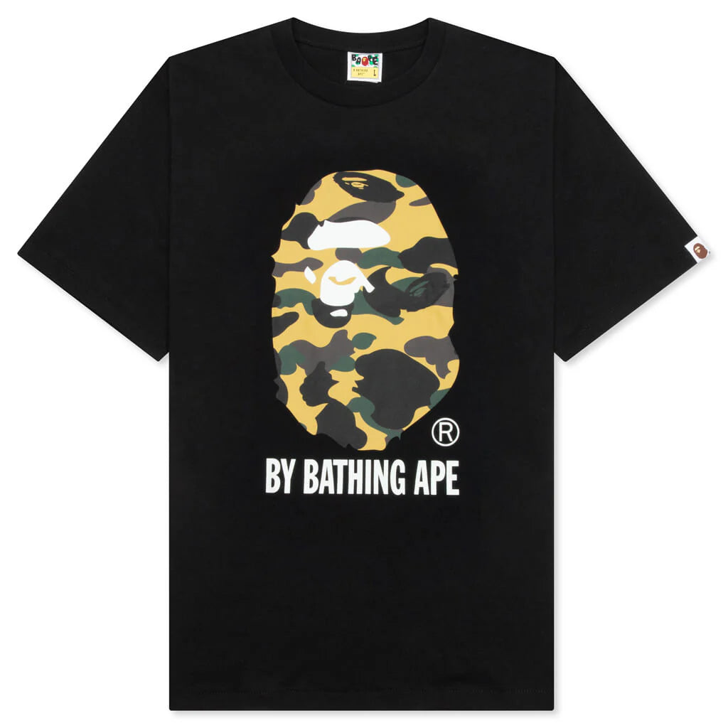 1st Camo by Bathing Ape Tee Black Yellow