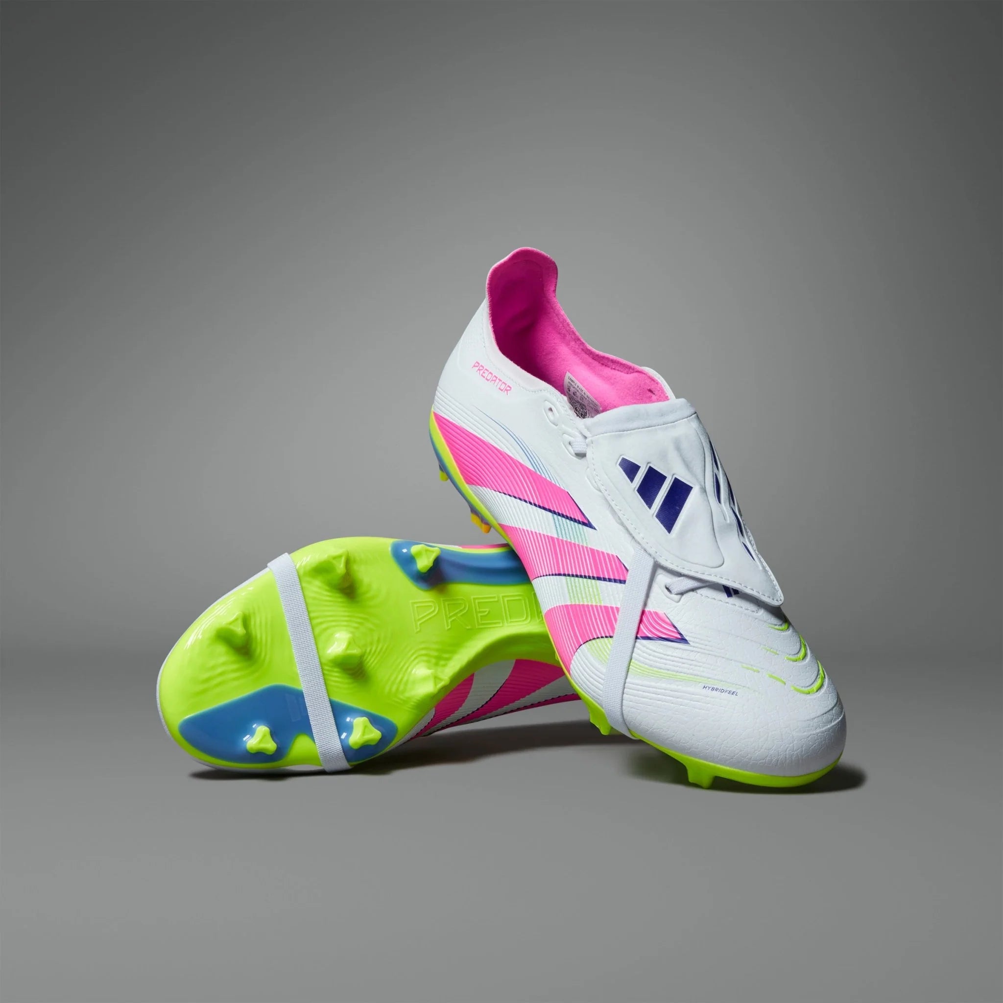 adidas Predator League Fold Over Tongue Firm Multi Ground Boots White Pink