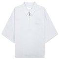 Textured Knit Quarter Zip Grey