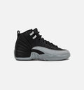 Air Jordan 12 Retro Black And Wolf Grey Grade School Lifestyle Shoe Black Wolf Grey White