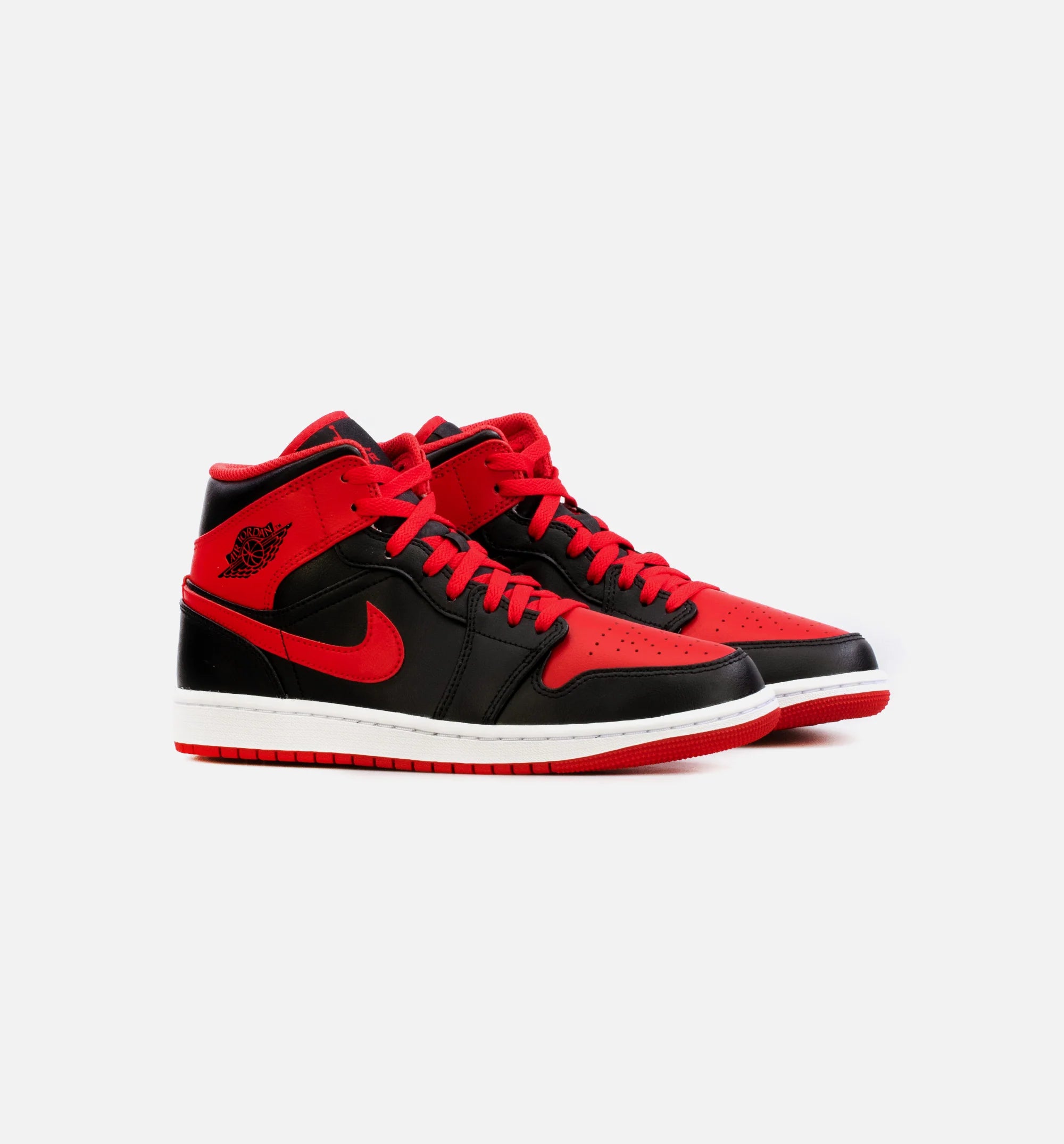 Air Jordan 1 Mid Alternate Bred Mens Lifestyle Shoe Red Black