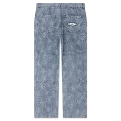 Flower Denim Pant Light Indigo
