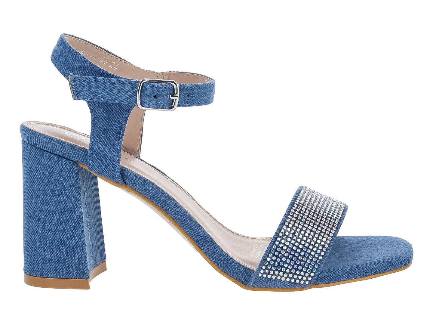 Sandalias de Tacón Cuadrado ROZE Azul Mezclilla para Mujer