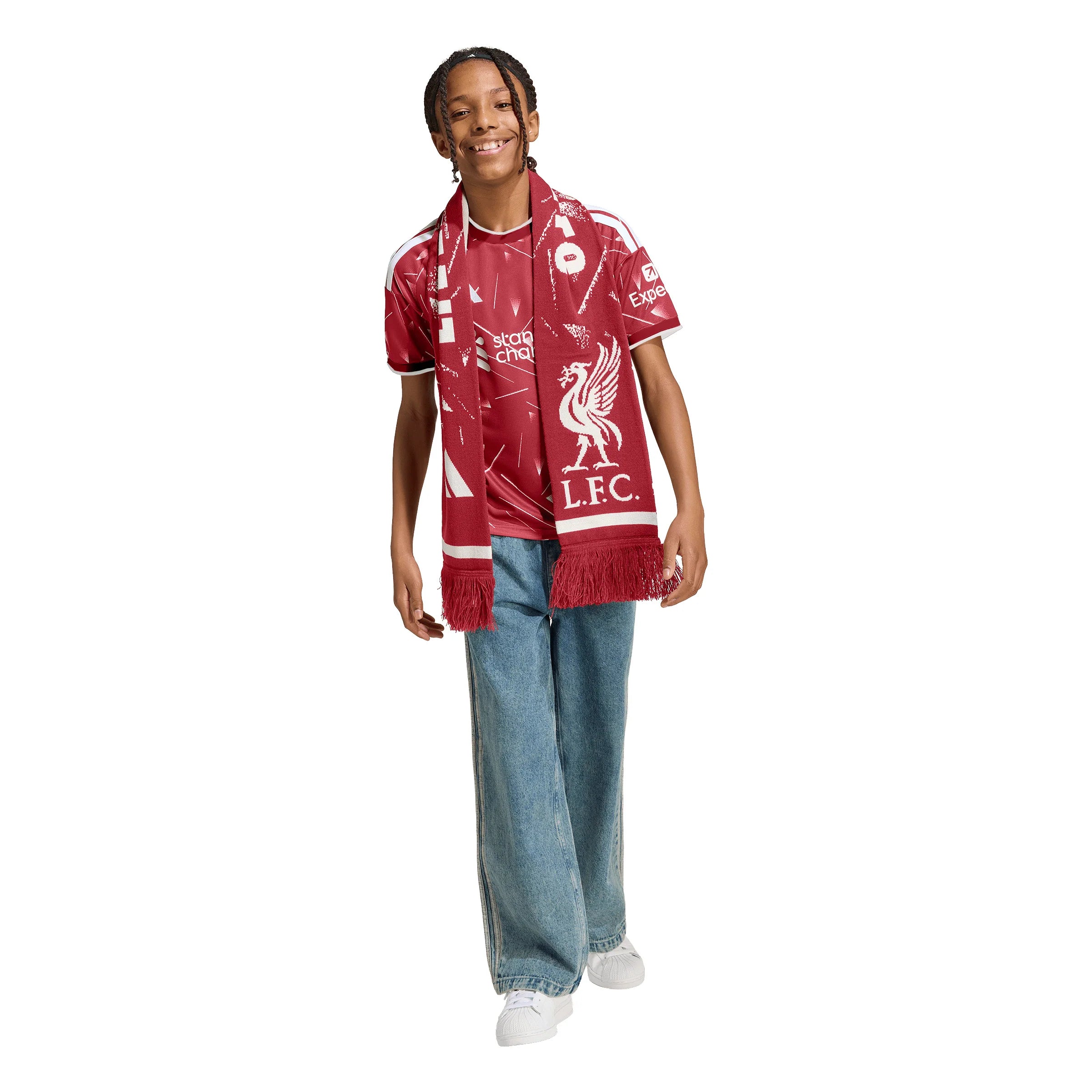adidas Liverpool FC Home Youth Soccer Jersey 26 27 Red