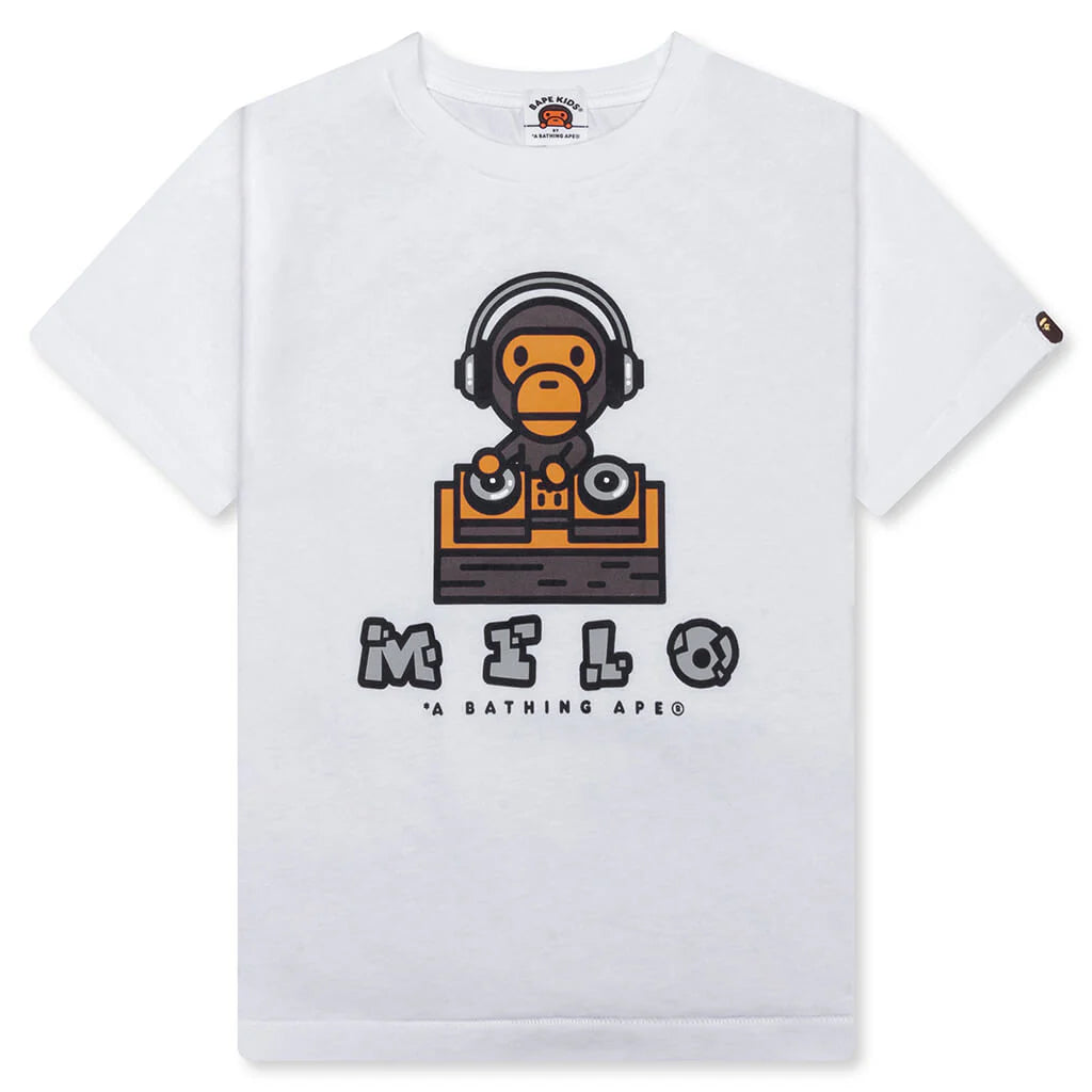 Kids Milo DJ Tee White