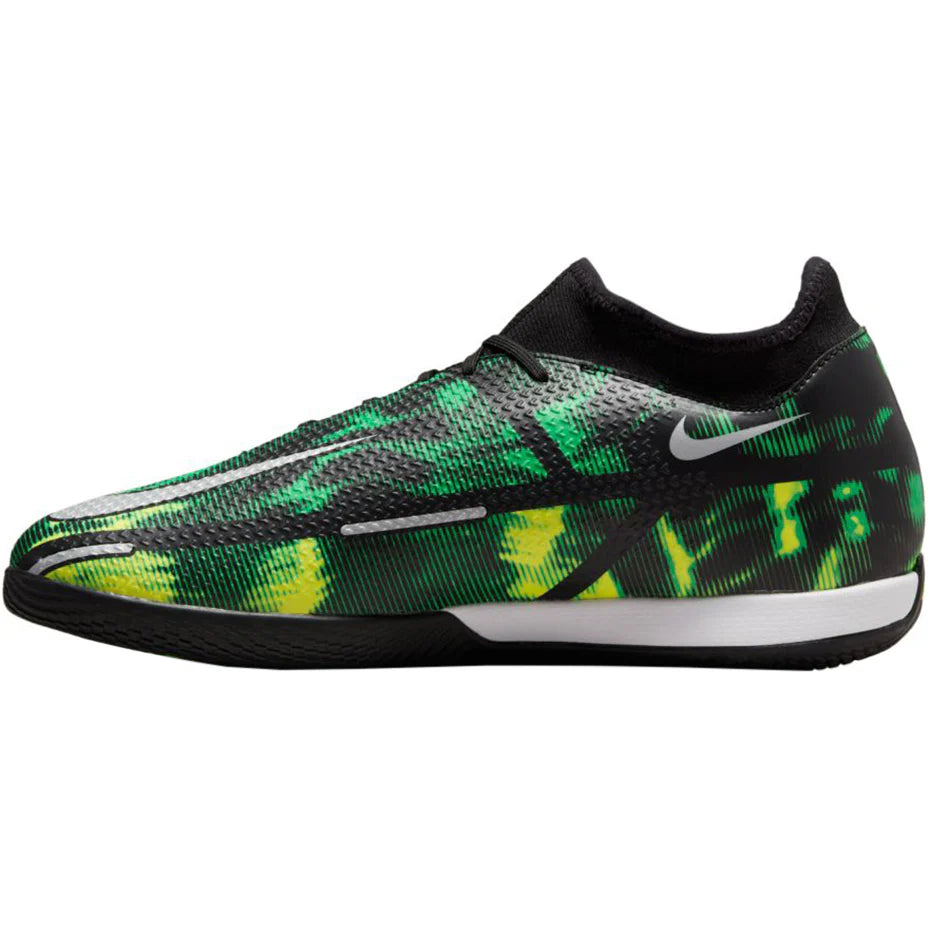 Nike Phantom GT2 Academy D IC Indoor Soccer Shoes Black Platinum Green Strike