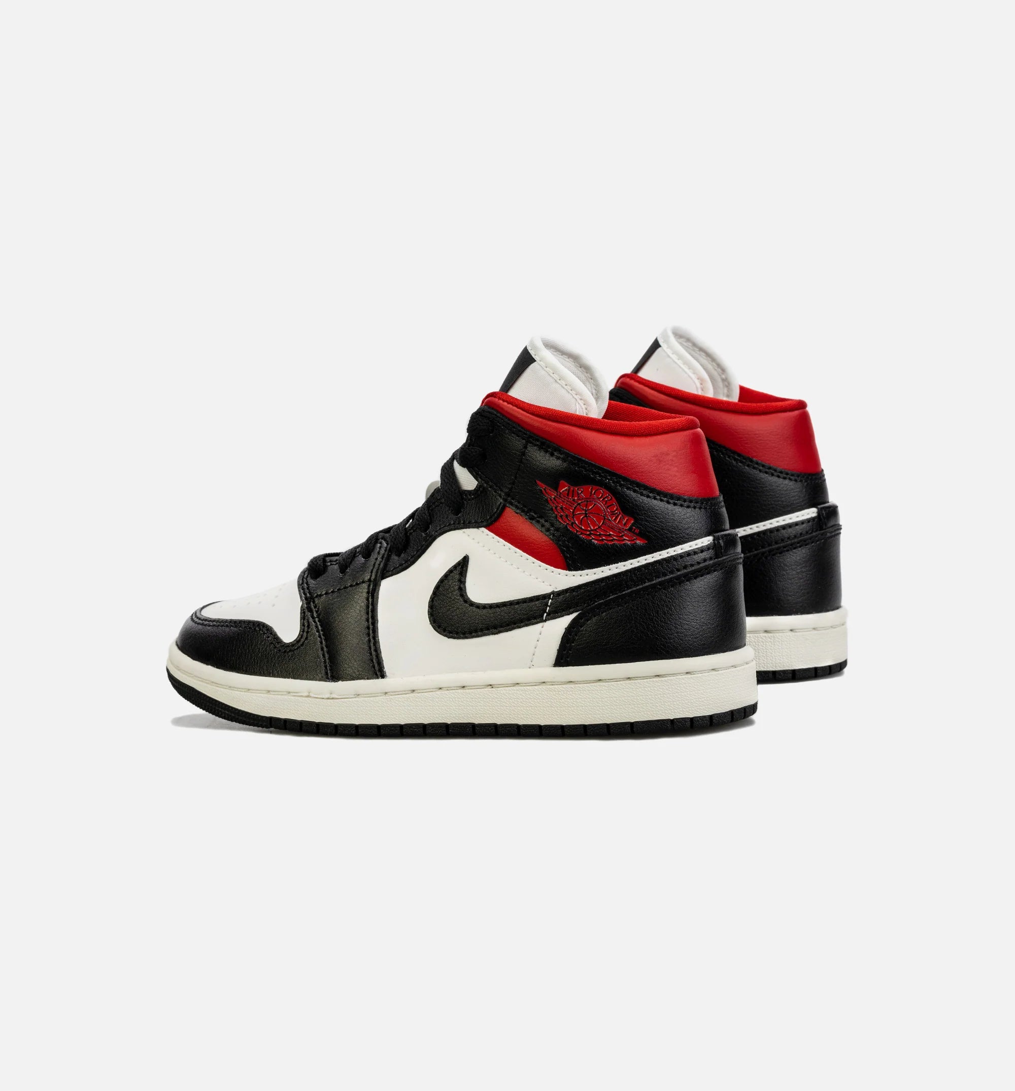 Air Jordan 1 Mid Womens Lifestyle Shoe Black Red