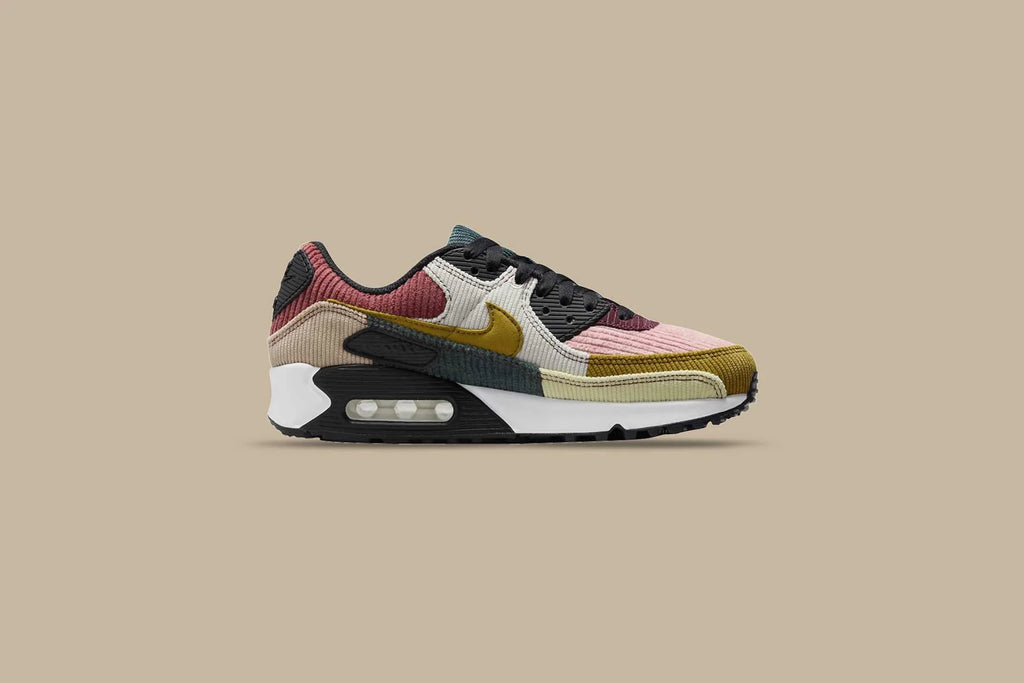 Womens Air Max 90 Multi Corduroy Black Bronzine Red Stardust