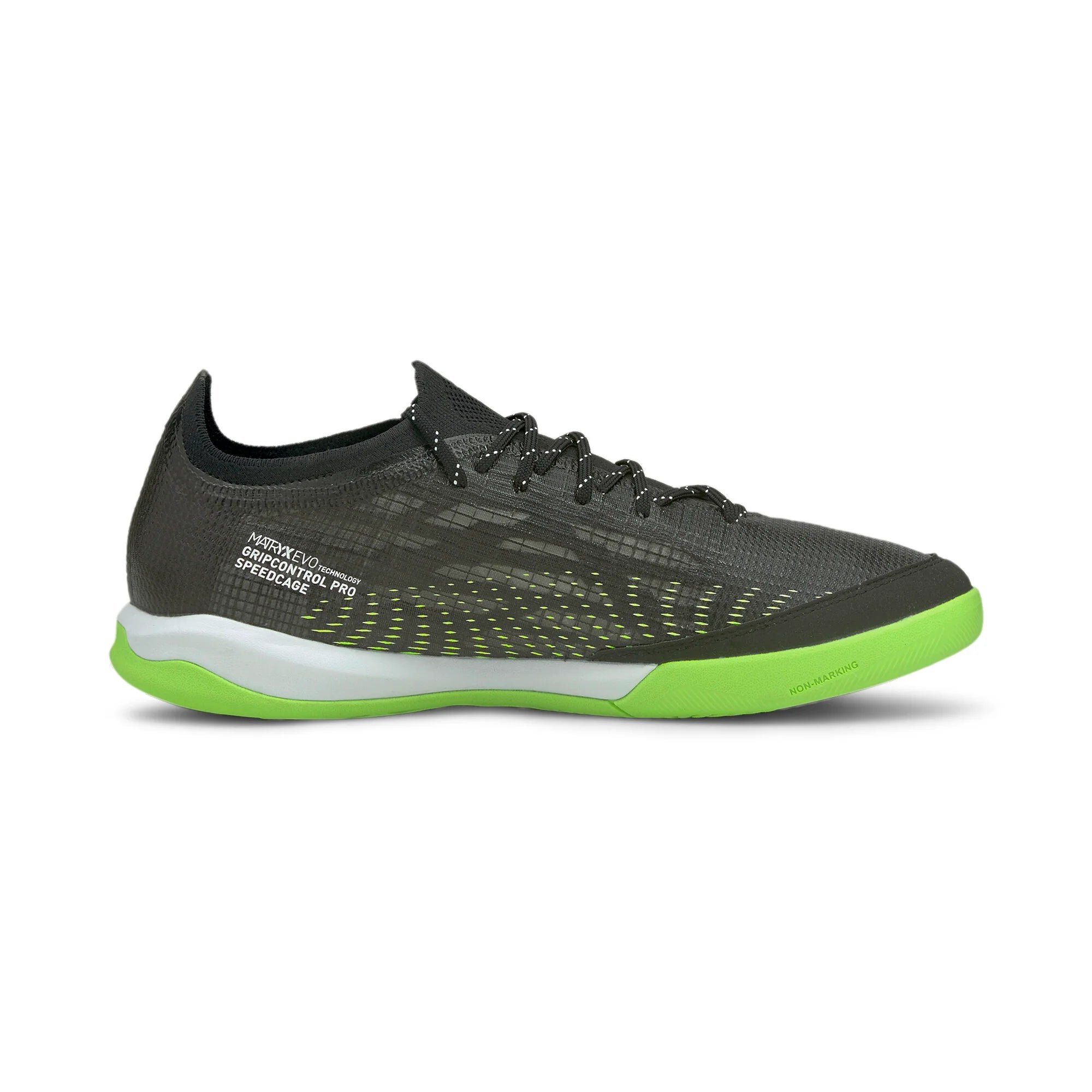 PUMA Ultra 13 Pro Court IT Indoor Soccer Shoes Black White Green Glare