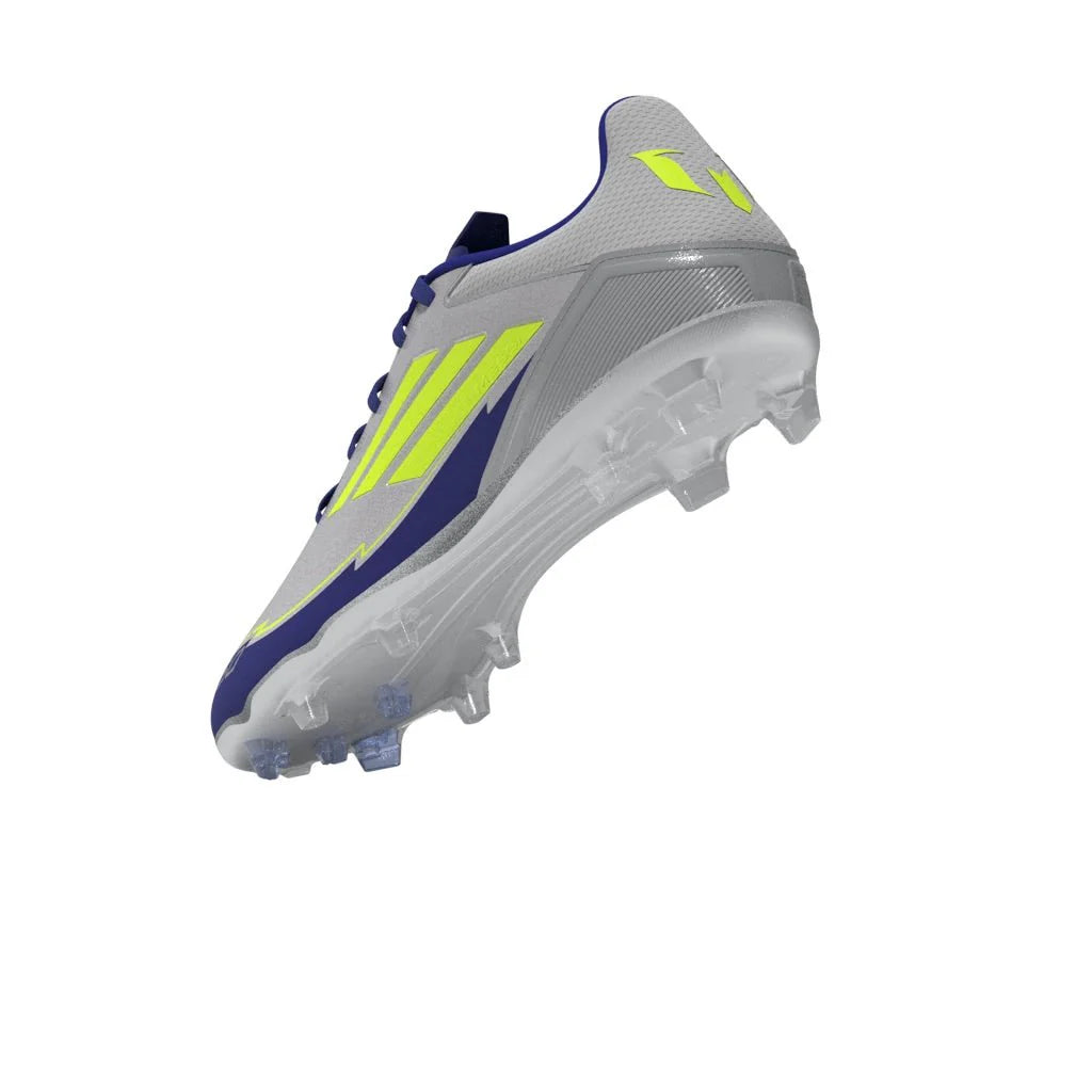 adidas F50 League Messi Firm Multi Ground Boots Silver Yellow