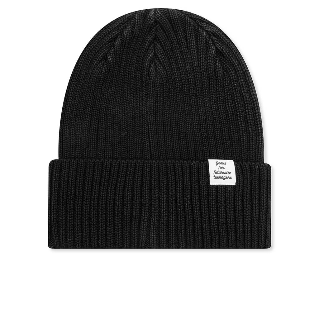Cotton Rib Beanie Black