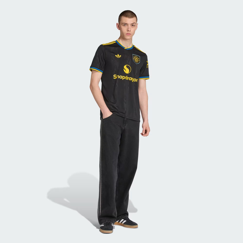 adidas Mens Manchester United Third Jersey 25 26 Black