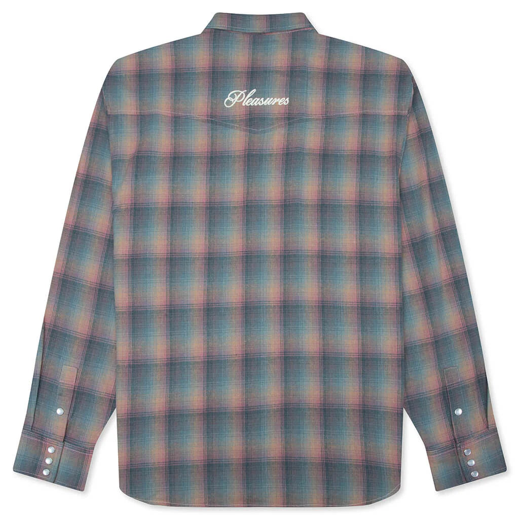 Sender Western Button Up Pink