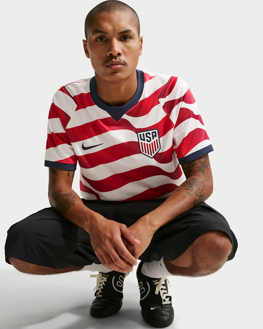Nike USMNT Home Mens Soccer Jersey 2026 White Red Blue NO STARS