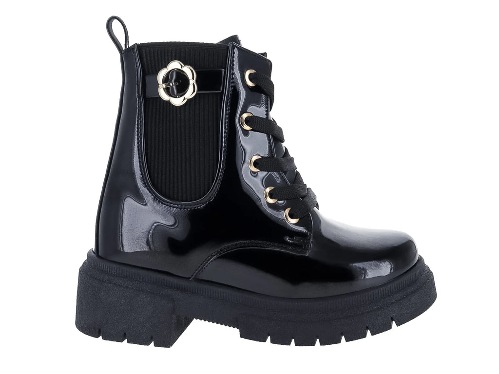 Botas Kassandra de Charol Negro para Niña