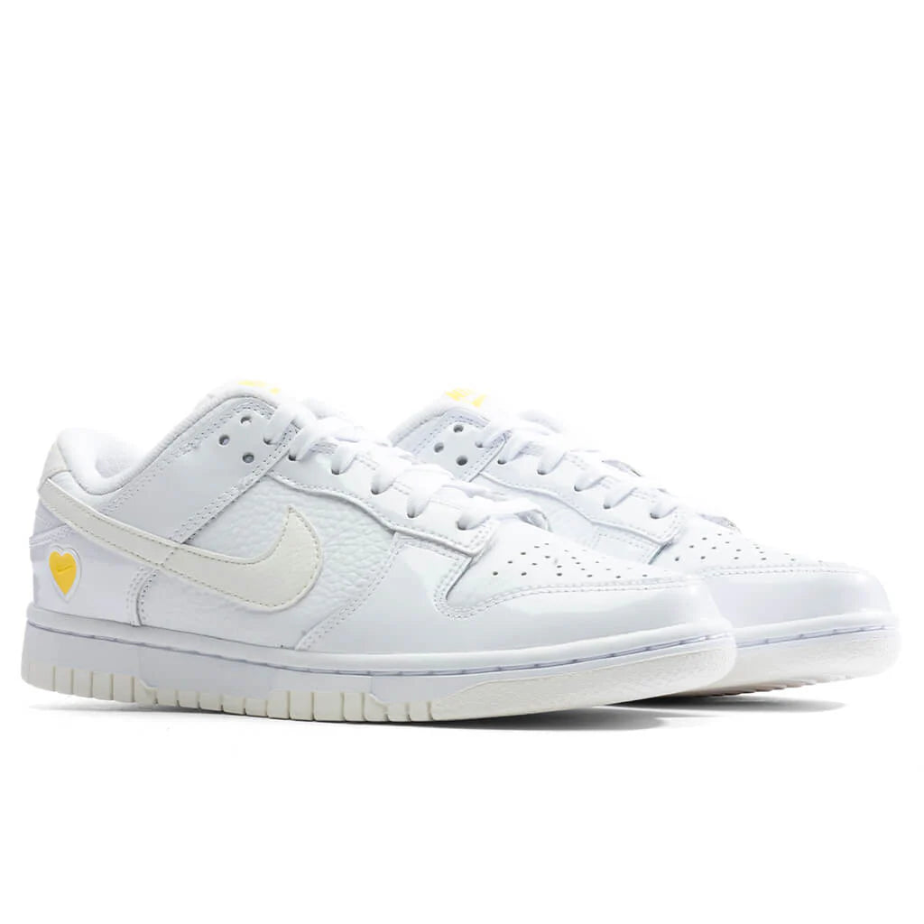 Womens Dunk Low Yellow Heart White Optic Yellow