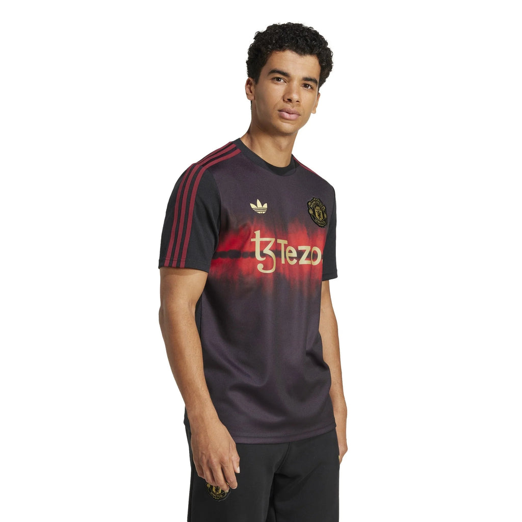 adidas Mens Manchester United CNY Jersey 24 25 Black