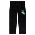 Spiraling Wide Leg Cord Pants Black