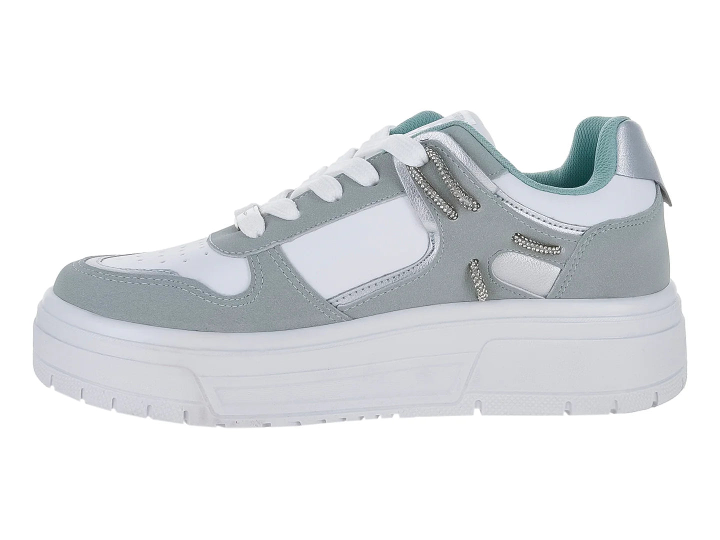 Tenis Clasben Mikono Blanco Verde para Mujer
