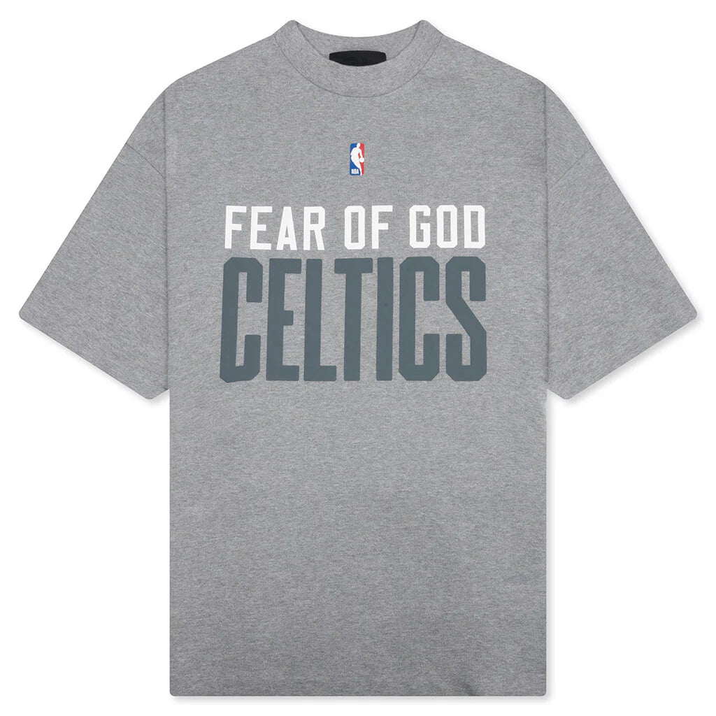 Fear of God Essentials x NBA Celtics 90s Tee Concrete Heather