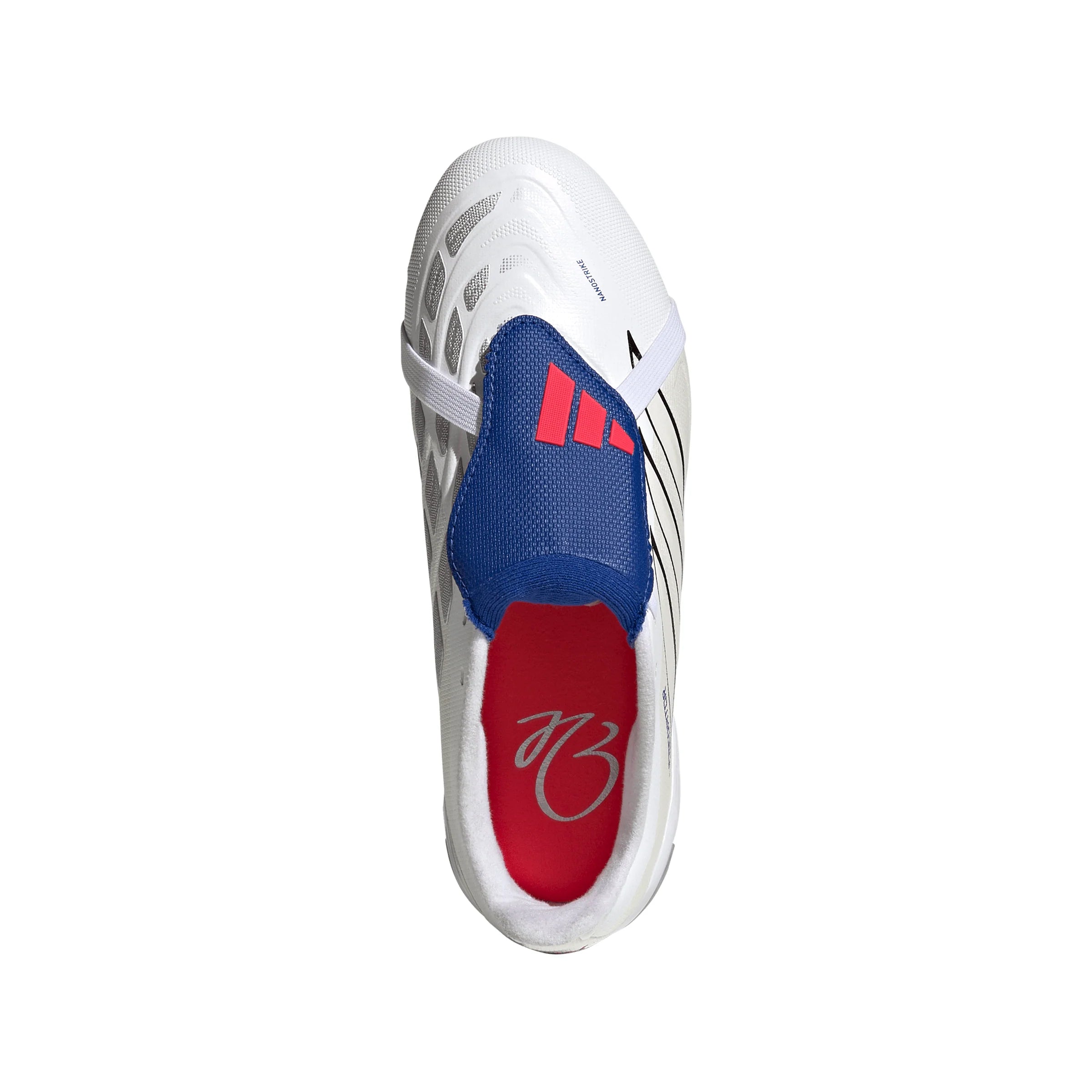 adidas Predator League Fold Over Tongue FG Firm Ground Youth Soccer Cleats White Zero Metallic Blue