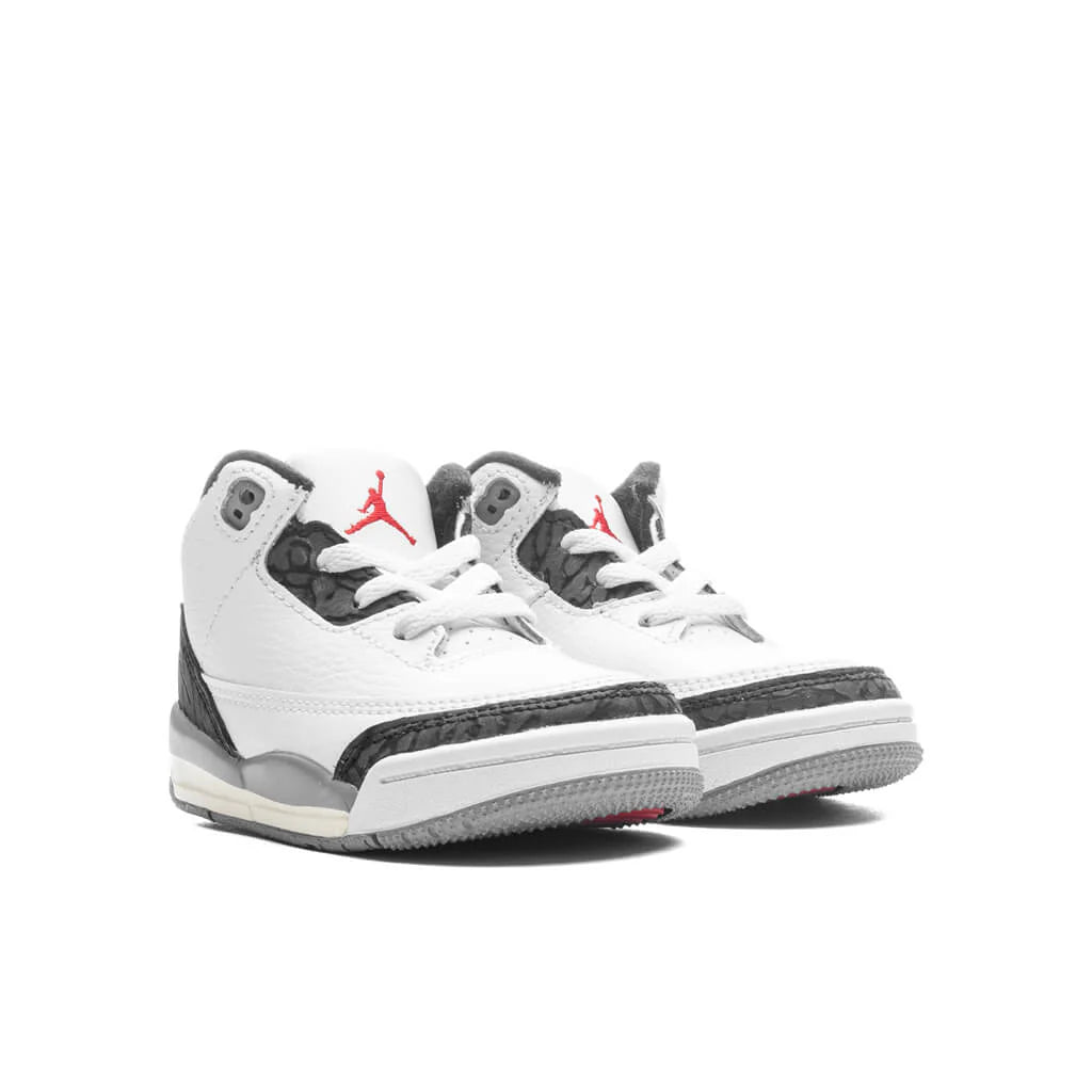 Air Jordan 3 Retro TD Summit White Fire Red Cement Grey
