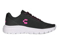 Tenis Charly Road Casual Negro y Rosa para Mujer