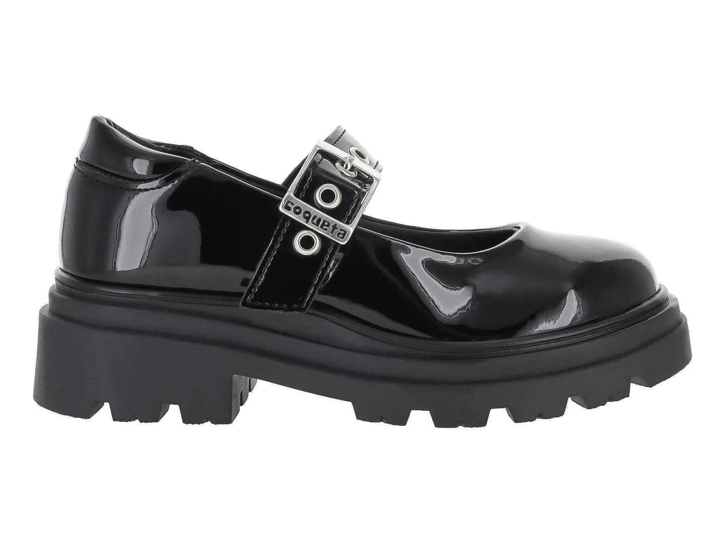 Zapatos Coqueta Negros de Charol para Niña