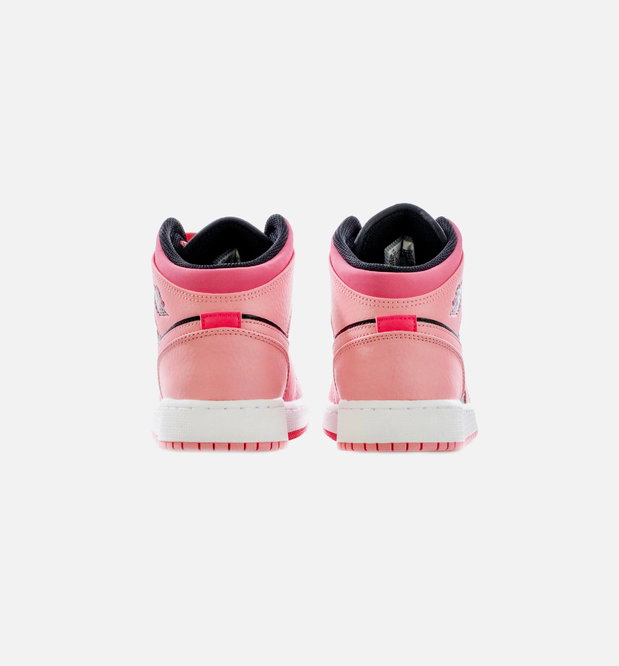 Air Jordan 1 Mid Coral Chalk Grade School Lifestyle Shoe Black Pink