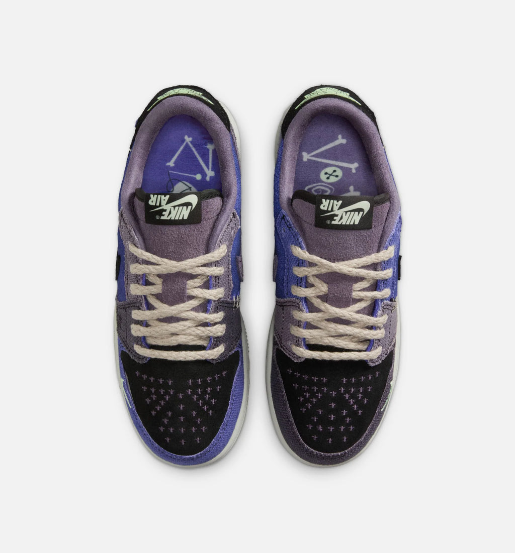 Air Jordan 1 Low OG Regency Purple and Dark Raisin Grade School Lifestyle Shoe Regency Purple Vapor Green Black Dark Raisin Daybreak Light Silver