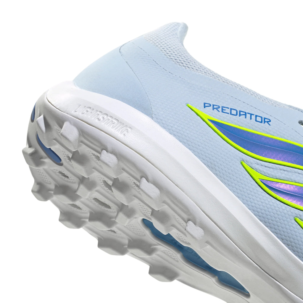 adidas Predator League Fold Over Tongue TF Turf Mens Soccer Cleats Sky Blue Yellow