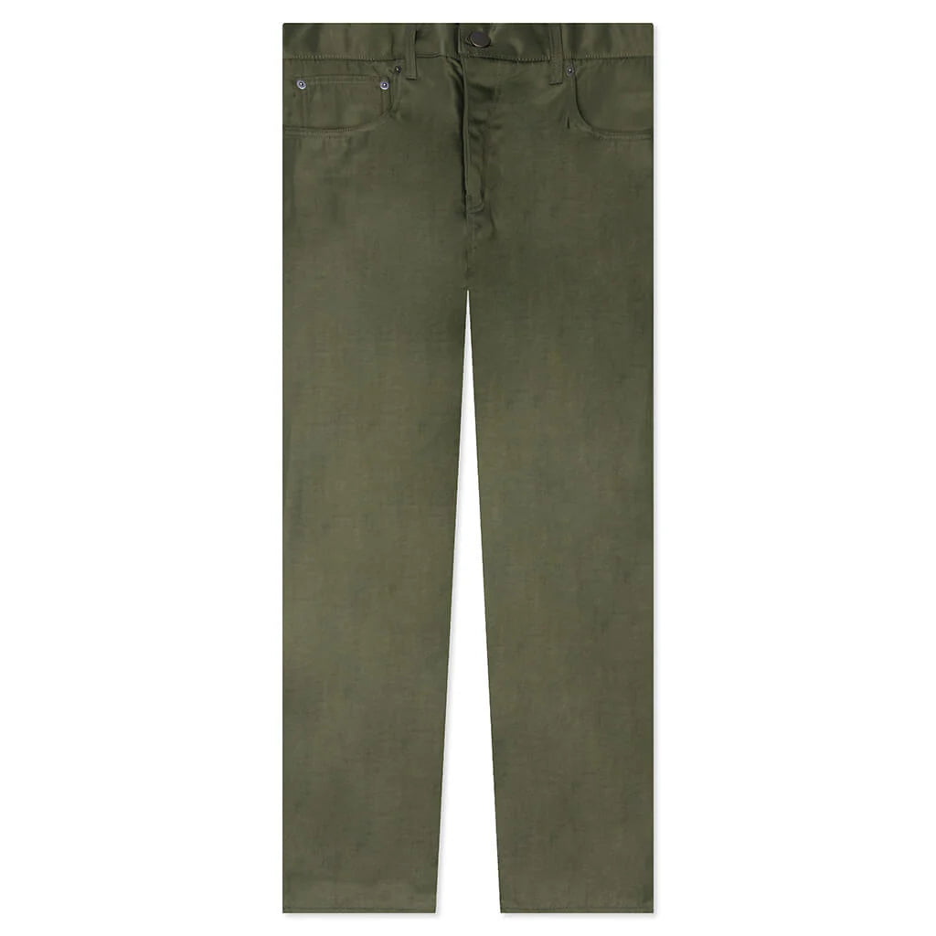 Textured Nylon 5 Pocket Pant Military