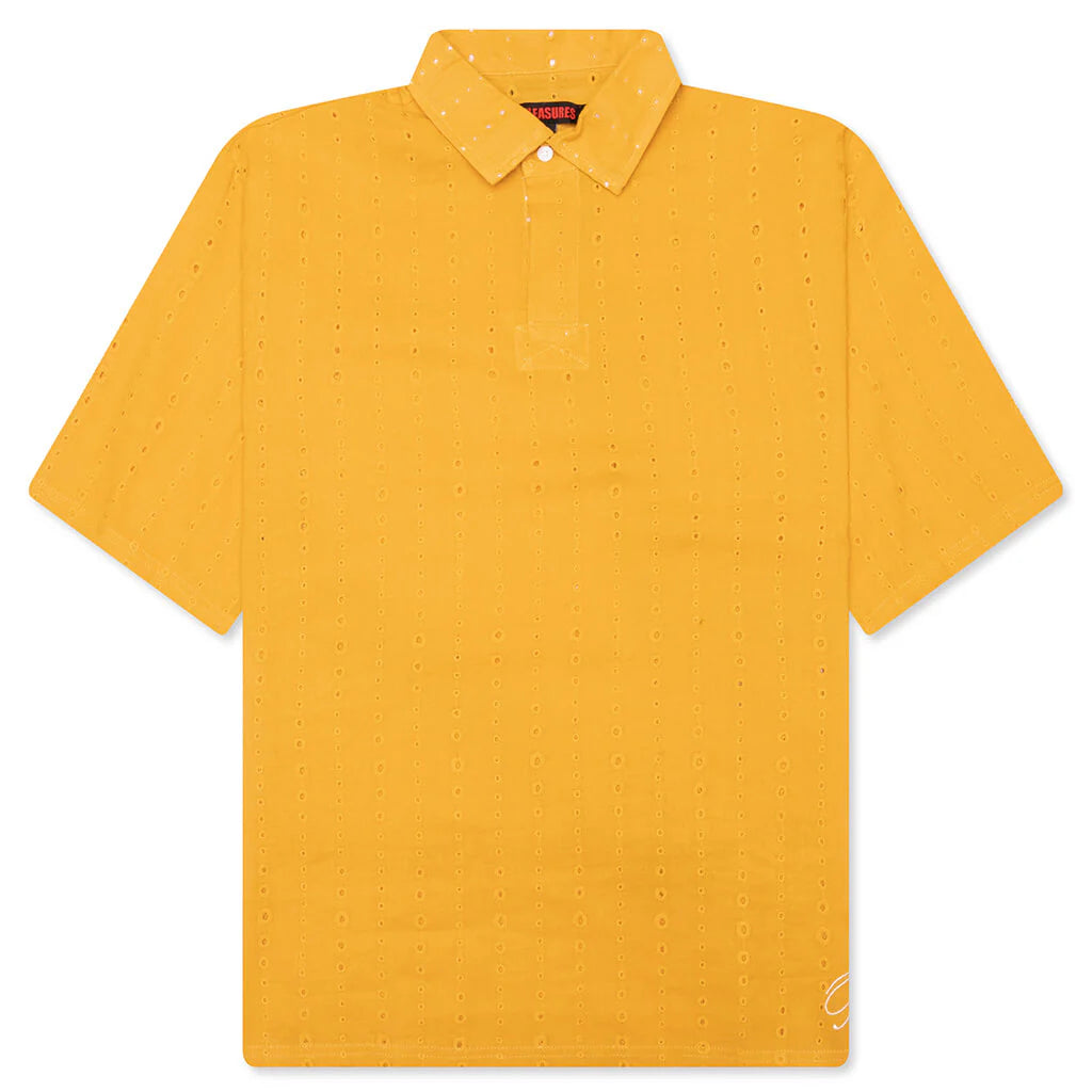 Clarity Woven Polo Yellow