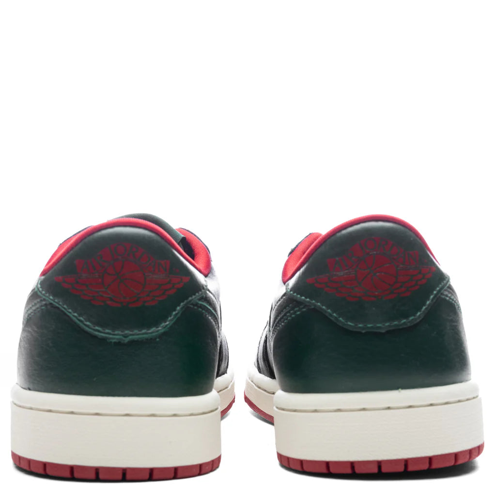 Womens Air Jordan 1 Low OG Black Gorge Green Varsity Red
