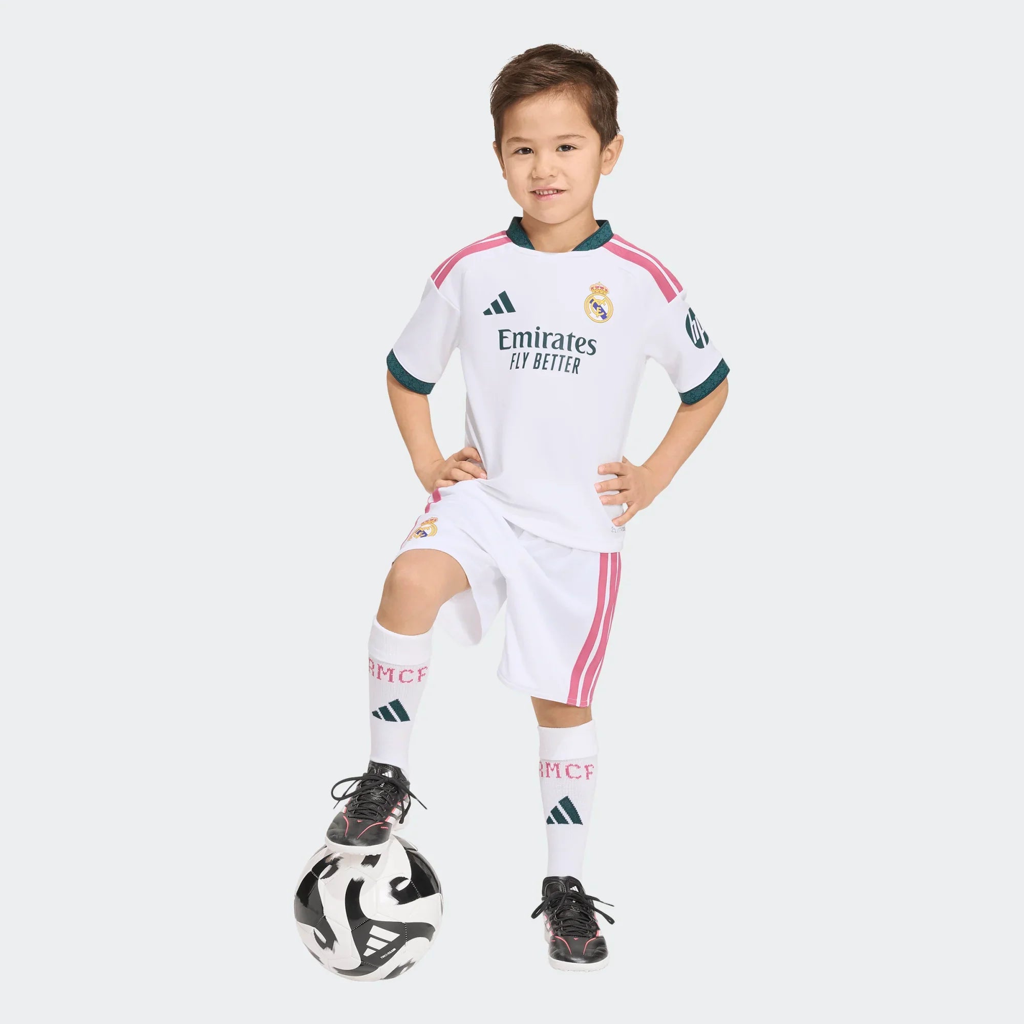 adidas Real Madrid Home Soccer Mini Kids Set 26 27 White