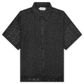 Crochet Button Up Black
