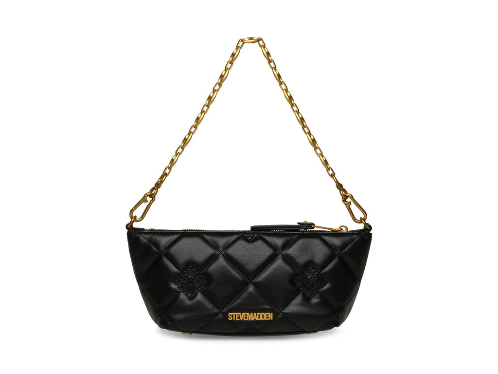 Bolsa de Hombro Steve Madden Benno Negro y Dorado para Mujer