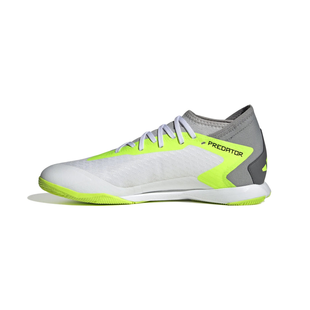 adidas Predator Accuracy3 IN Indoor Soccer Shoes White Black Lucid Lemon