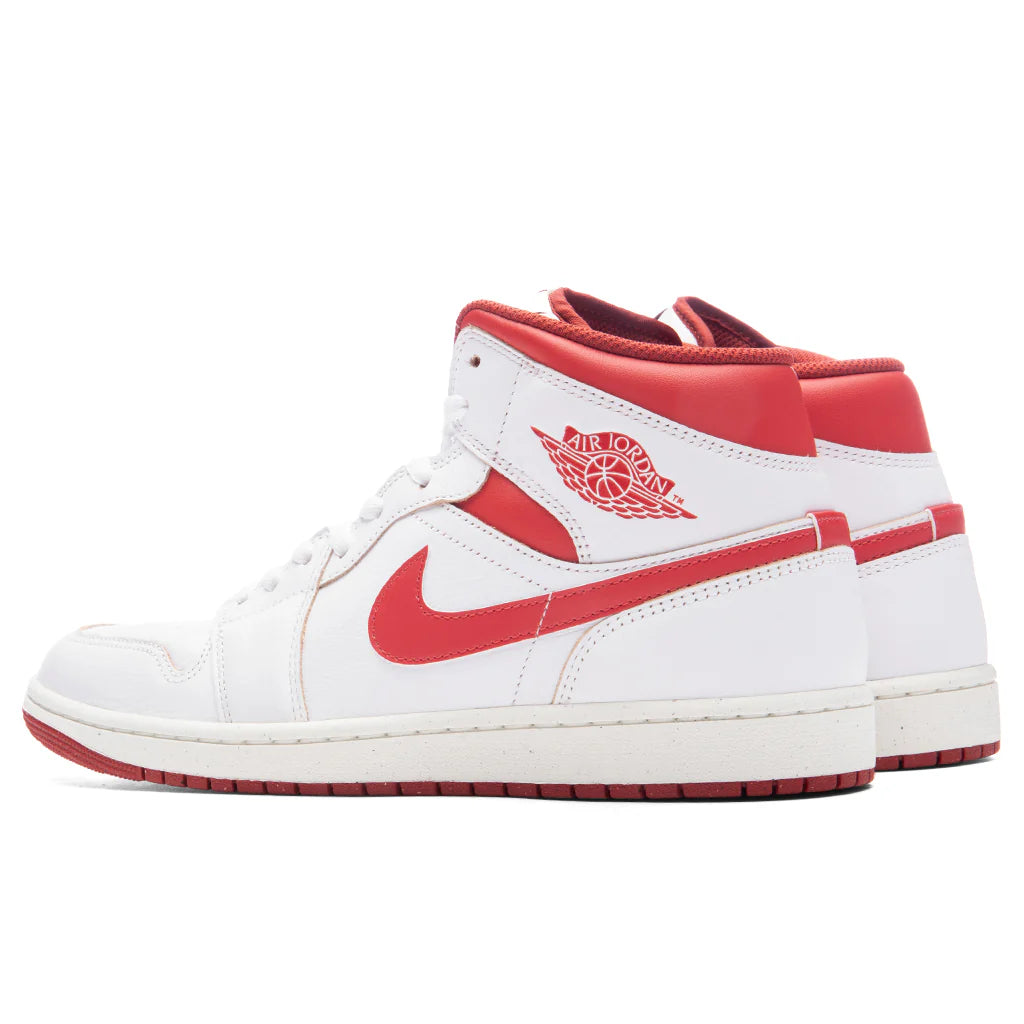 Air Jordan 1 Mid SE White Lobster Dune Red