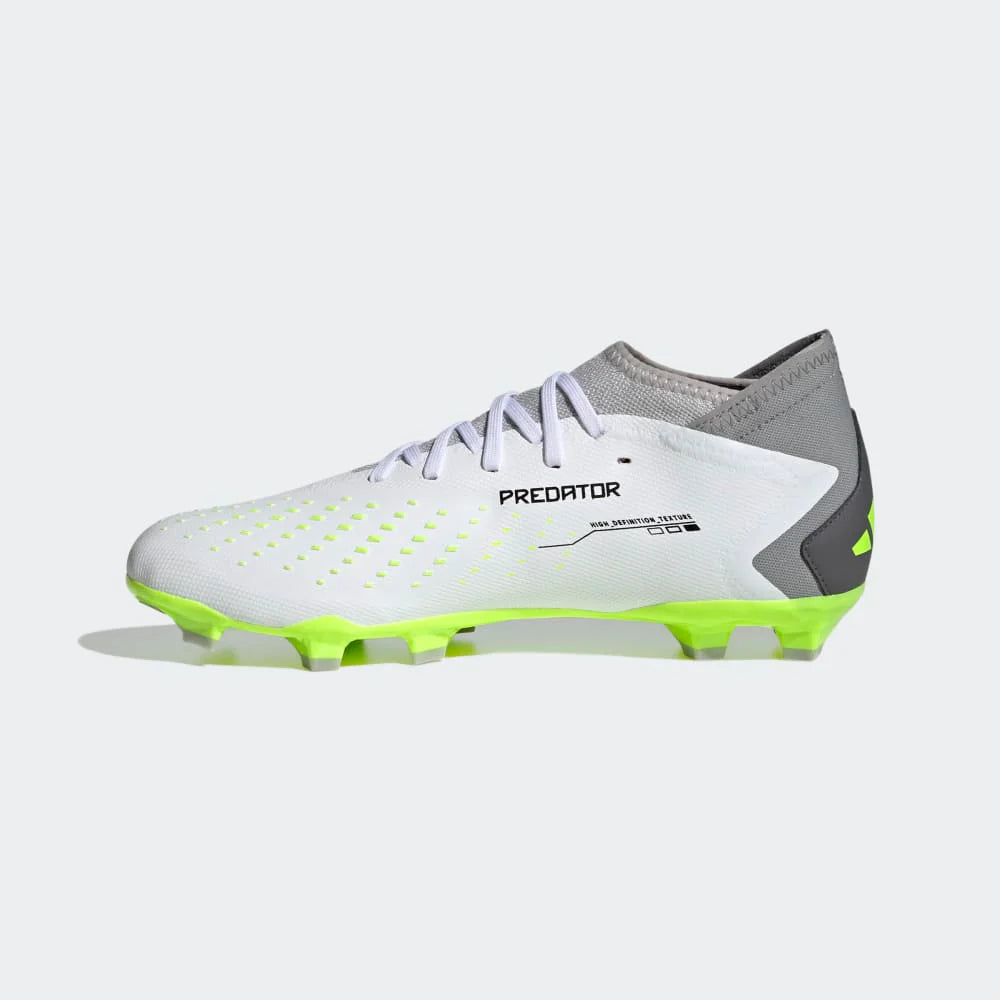 adidas Predator Accuracy3 FG Firm Ground Soccer Cleats White Black Lucid Lemon