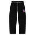 Contrast Stitch Sweats Black