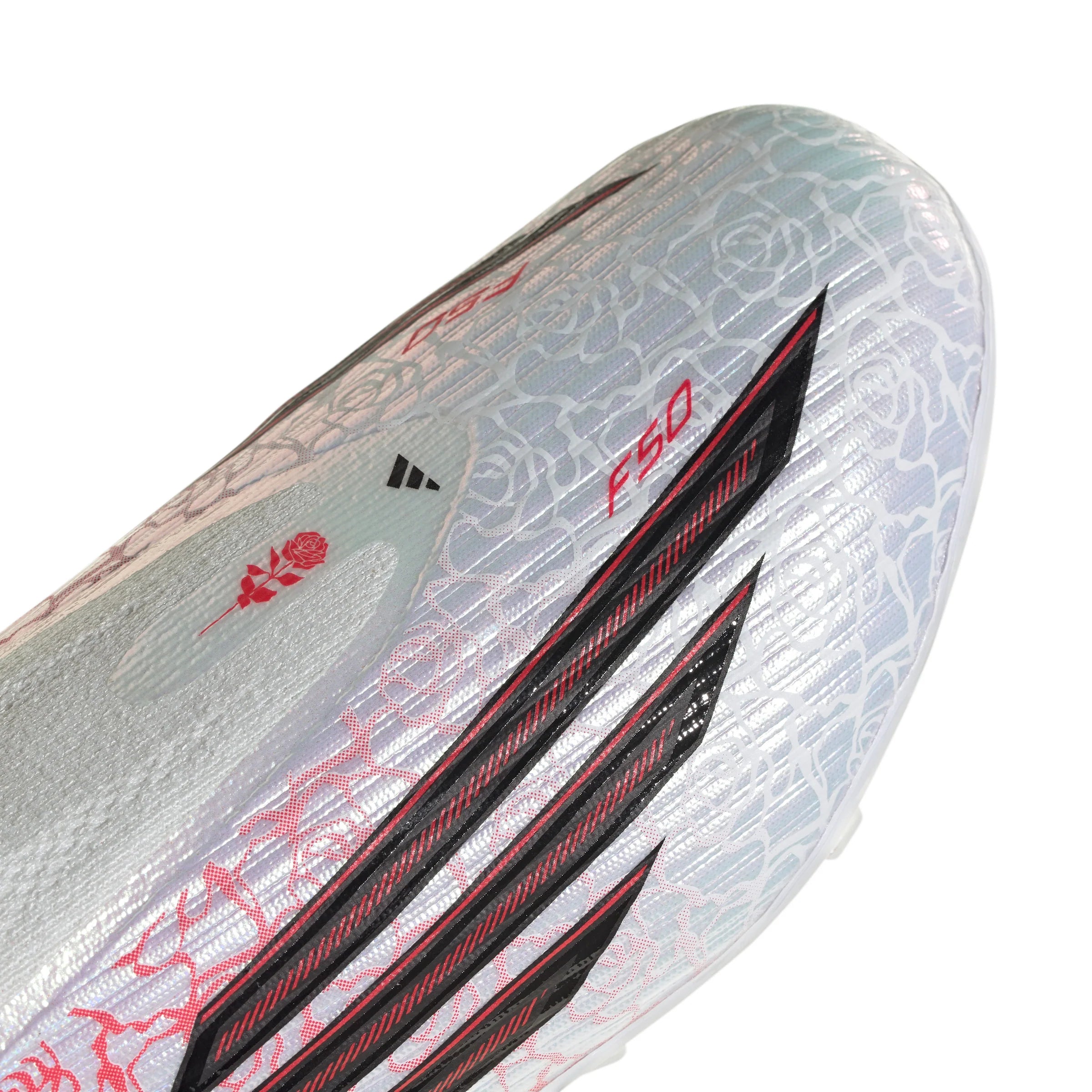adidas F50 League Laceless FG Firm Ground Youth Soccer Cleats White Black Red