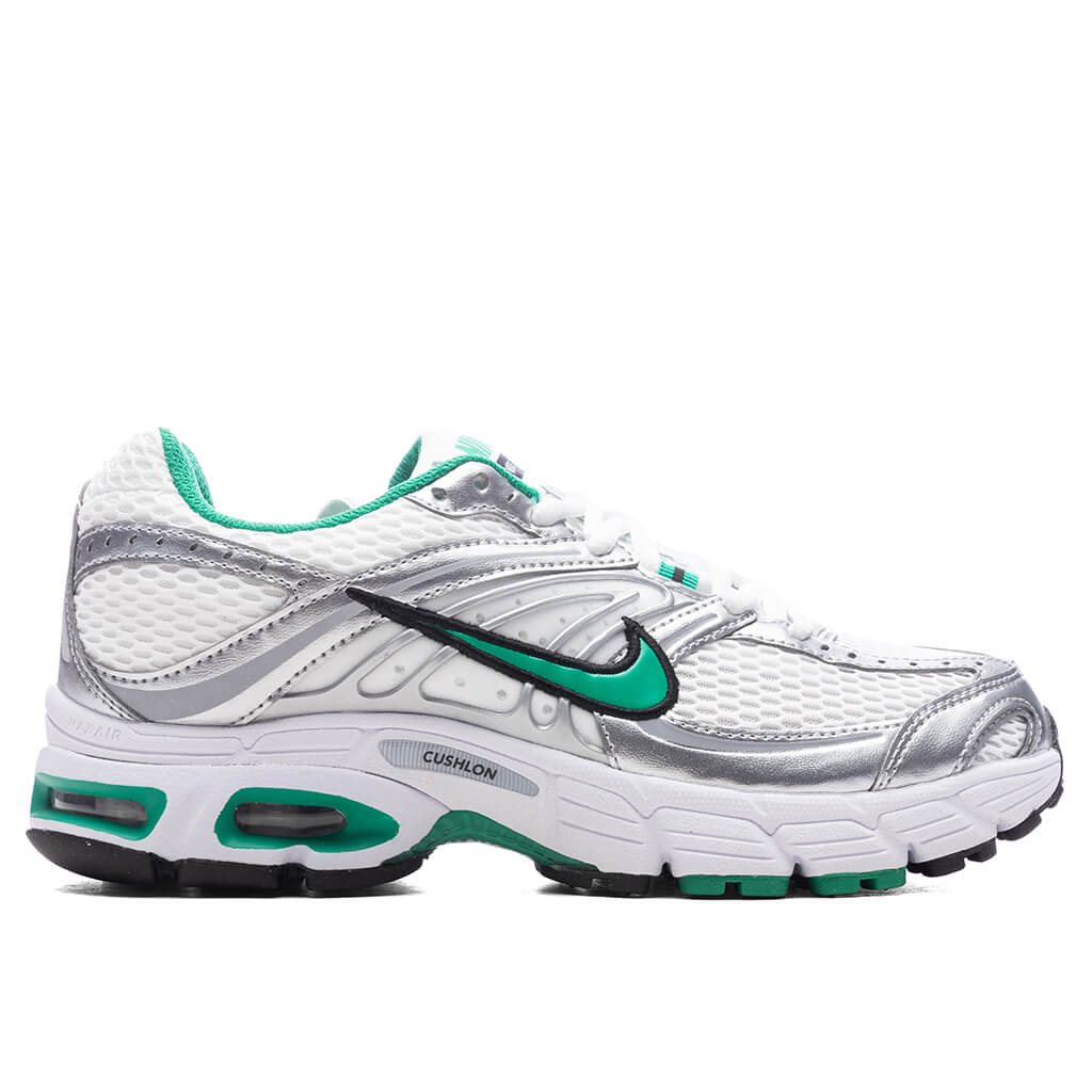 Womens Air Max Moto 2K White Stadium Green Metallic Silver
