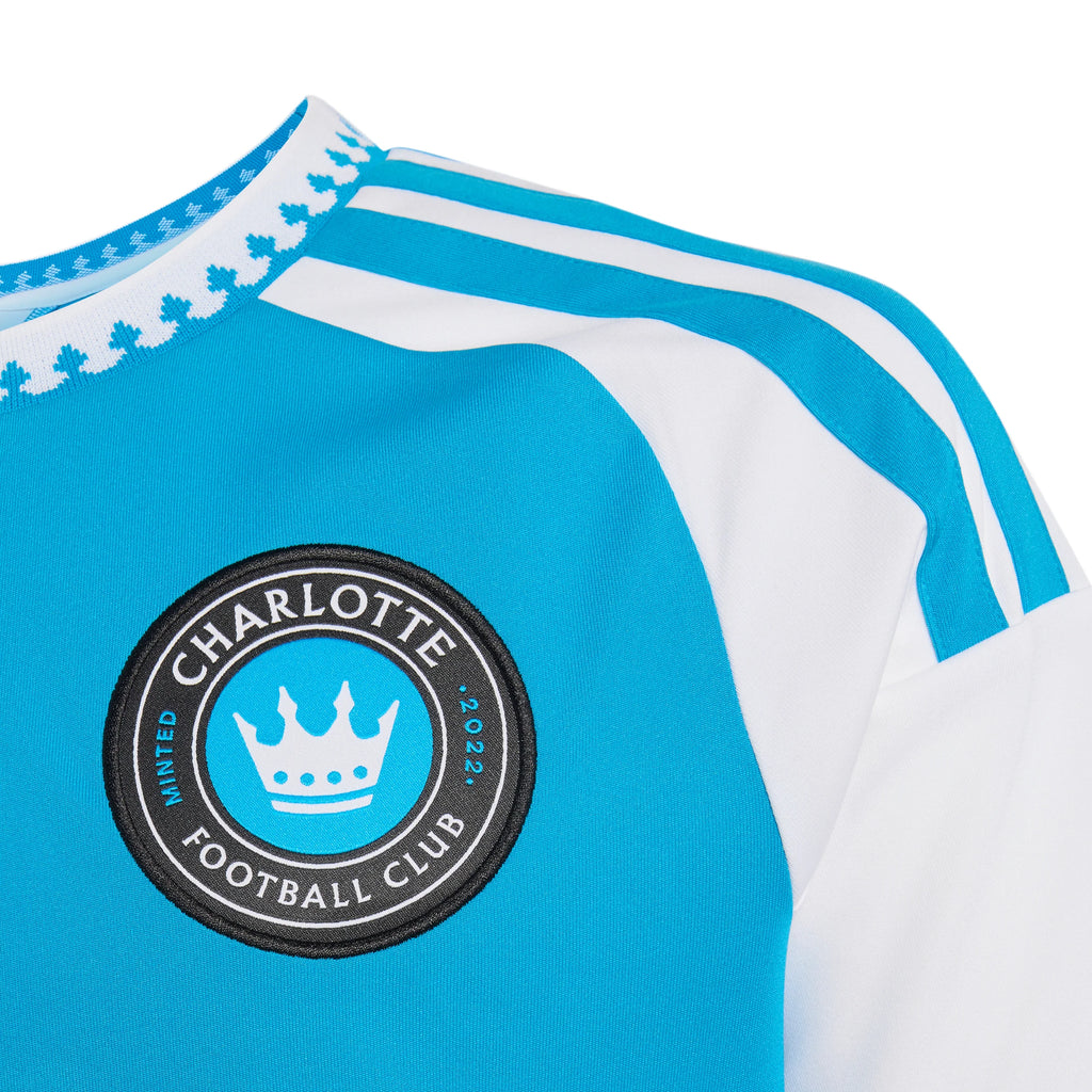 adidas Charlotte FC Home Youth Soccer Jersey 26 27 Blue