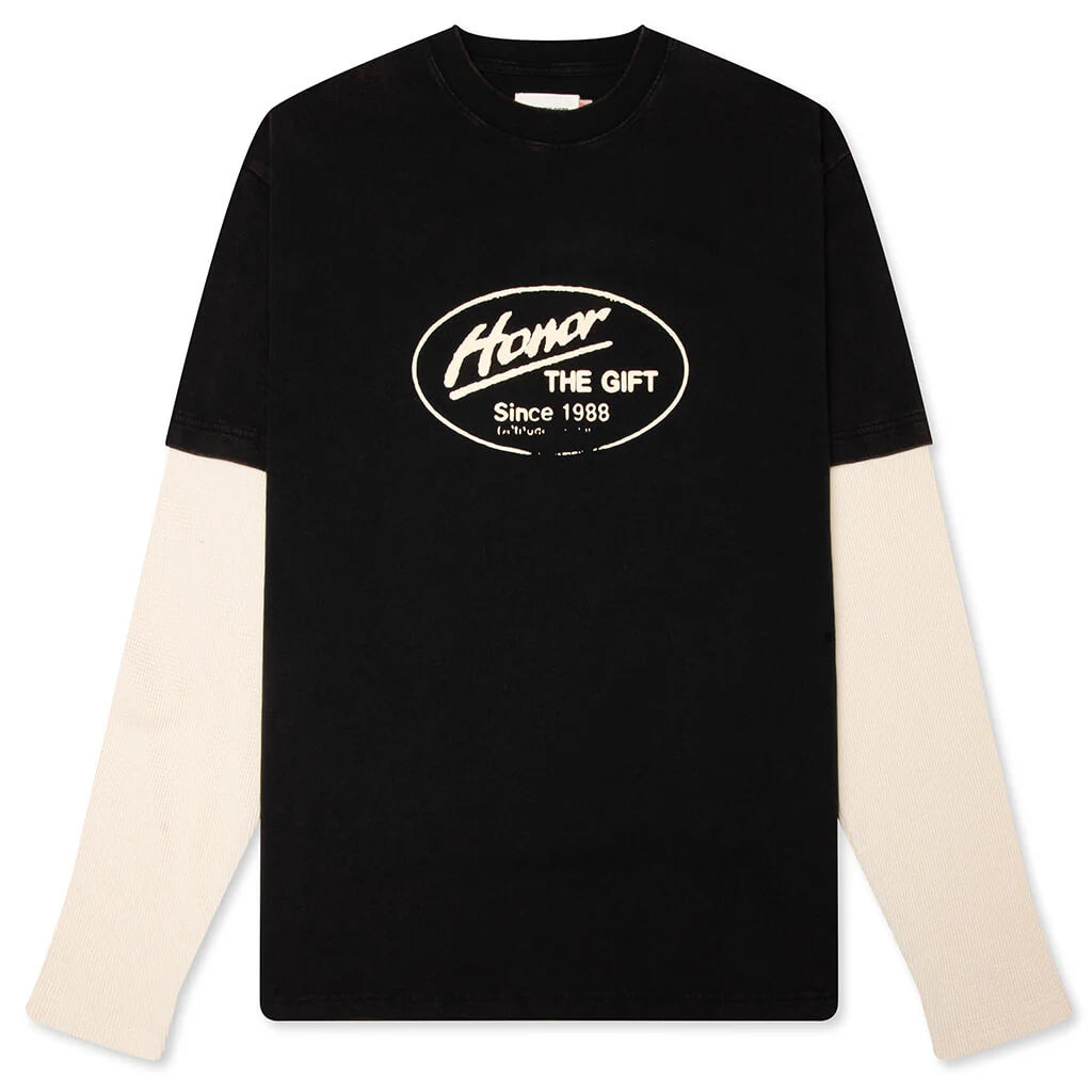 Just Be L S Tee Black