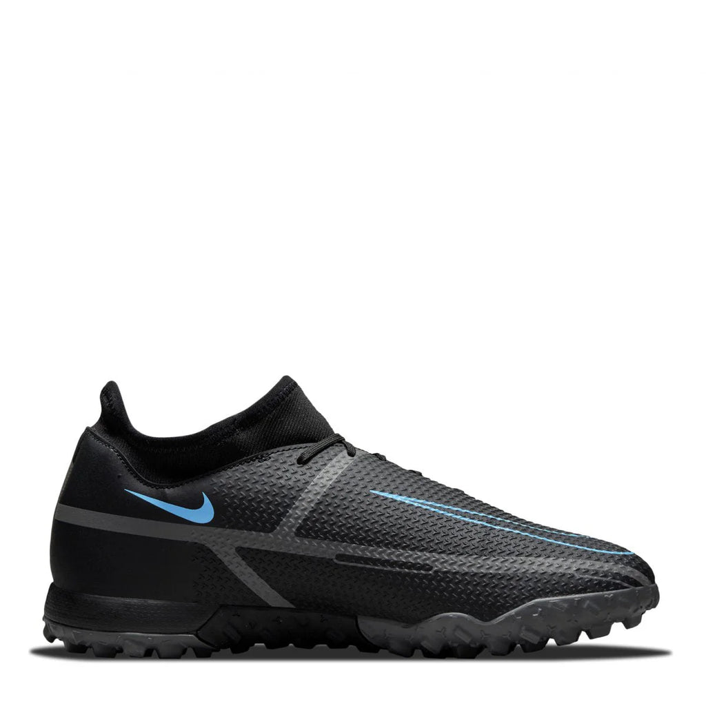 Nike Phantom GT2 Academy DF TF Turf Soccer Cleats Black Iron Grey
