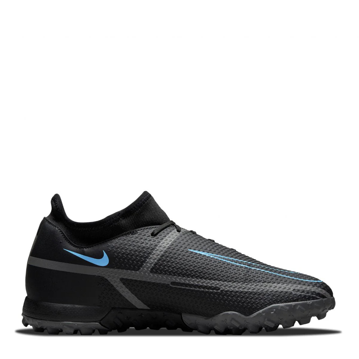 Nike Phantom GT2 Academy DF TF Turf Soccer Cleats Black Iron Grey