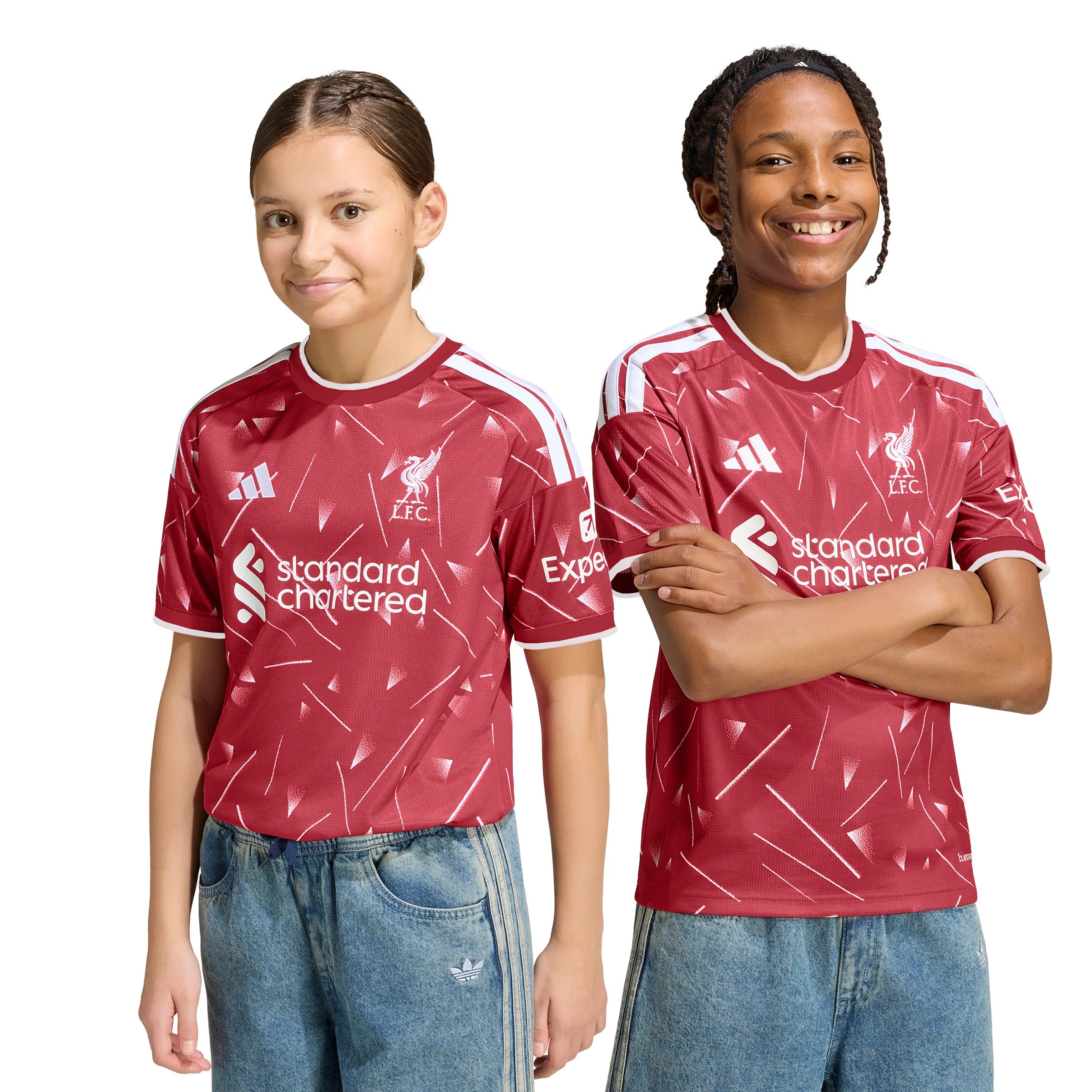 adidas Liverpool FC Home Youth Soccer Jersey 26 27 Red