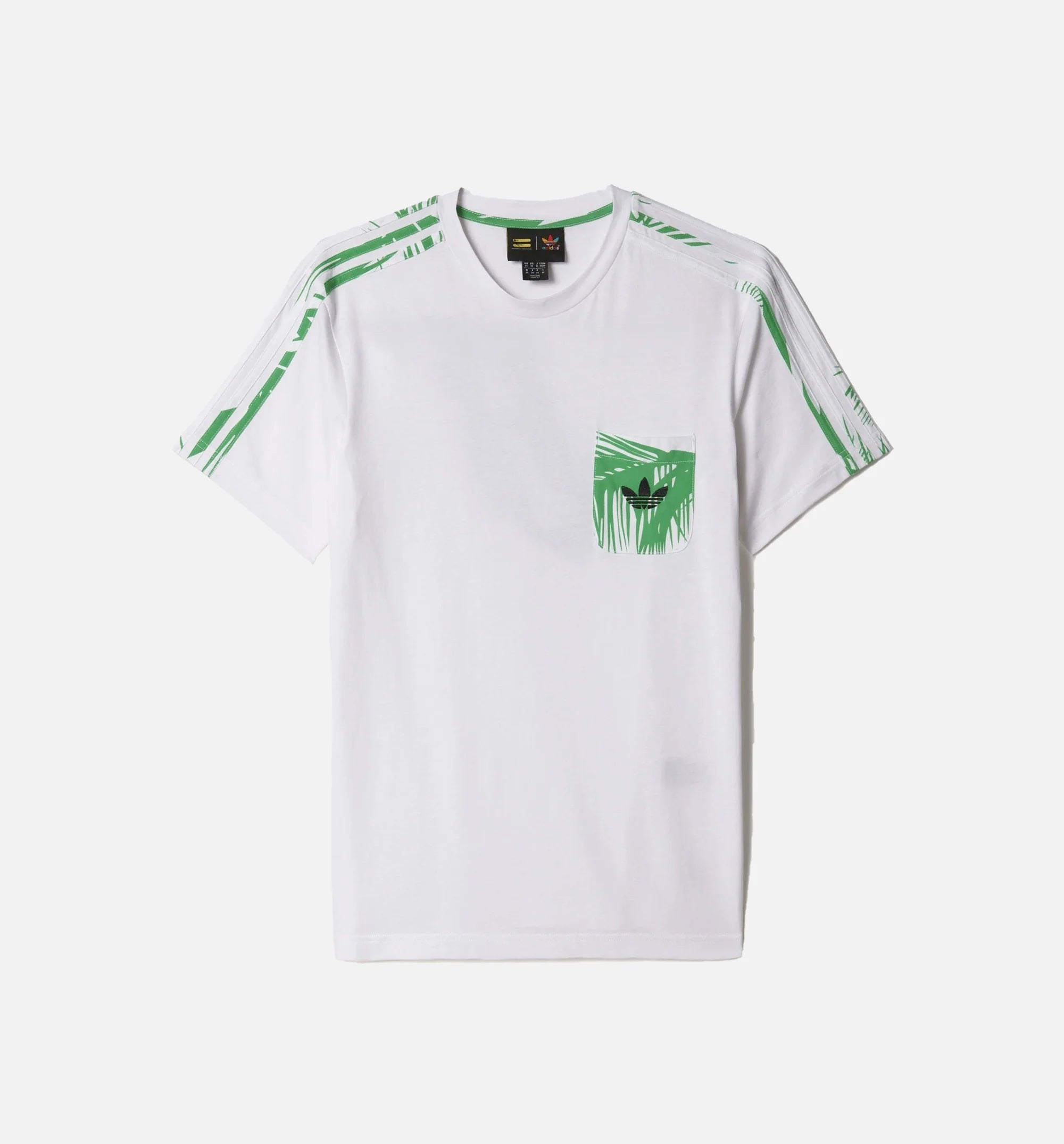 Pharrell Williams BBC Tee Palm Trees Mens White VIvid Green